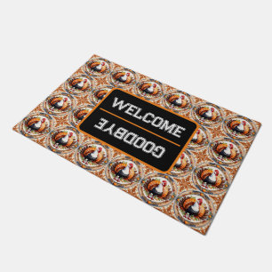Modern Thanksgiving Pumpkin Autumn Collection Doormat