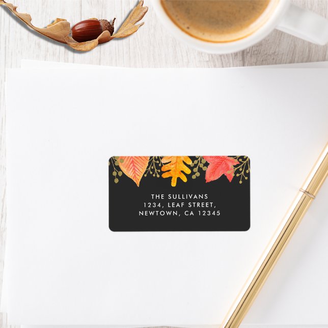 Modern Thanksgiving Return Address Label (Creator Uploaded)