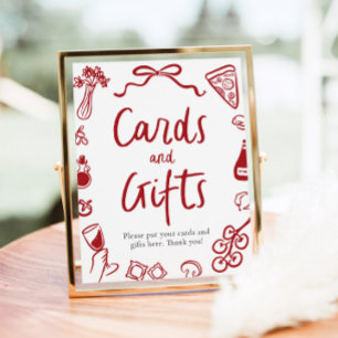 Modern That's Amore Italian Pizza Cards and Gifts Poster