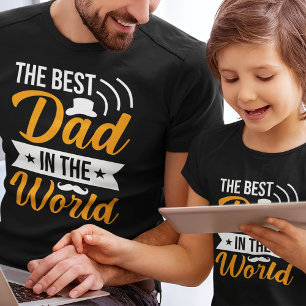 Modern The Best Dad in the World Men's T-Shirt