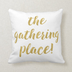 Modern The Gathering Place Decorative Throw Cushion