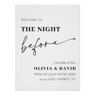 Modern The Night Before Rehearsal Dinner Poster
