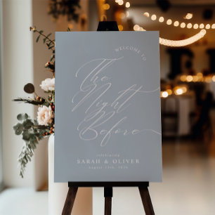 Modern The Night Before Wedding Rehearsal Dinner Poster