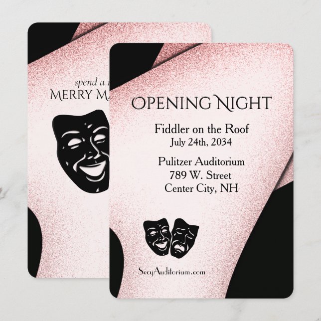 Modern Theatre Invitation (Front/Back)