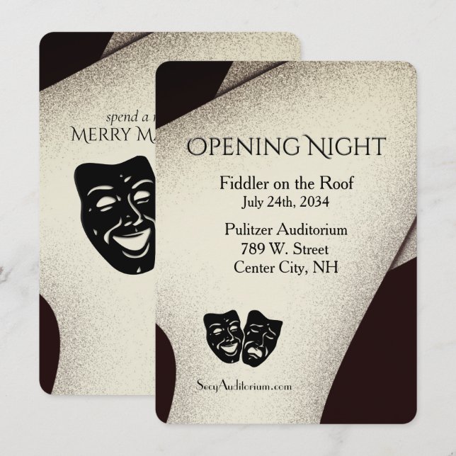 Modern Theatre Invitation (Front/Back)
