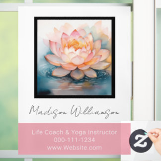 Modern Therapist Spa Yoga Zen Pink Lotus Flower