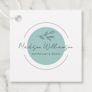 Modern Therapist Stylist Spa Minimalist Botanical Favour Tags