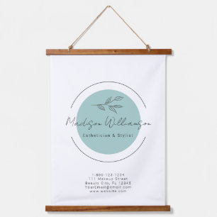 Modern Therapist Stylist Spa Minimalist Botanical  Hanging Tapestry