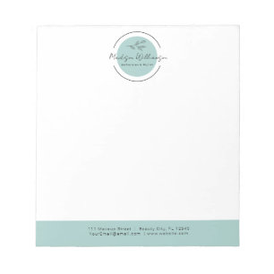 Modern Therapist Stylist Spa Minimalist Botanical  Notepad