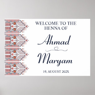 Modern Thobe Welcome Henna Poster