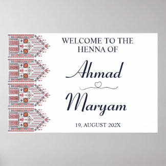 Modern Thobe Welcome Henna Poster