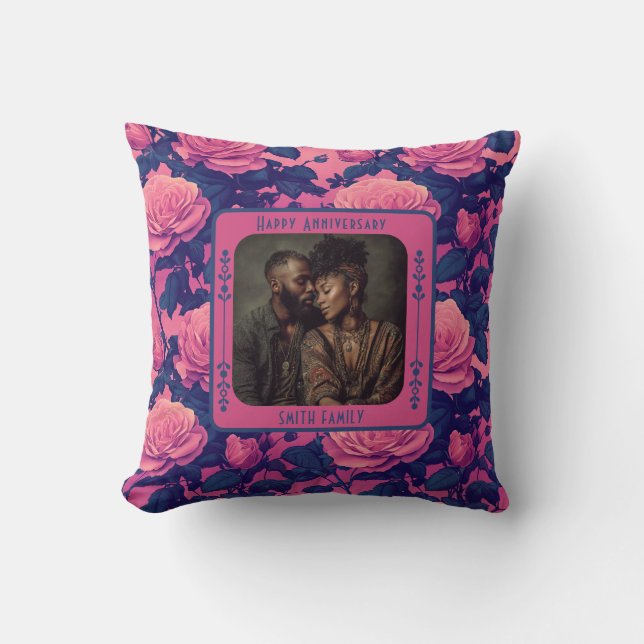 Modern Thoughtful Photo Throw Pillow For Spouse (Front)