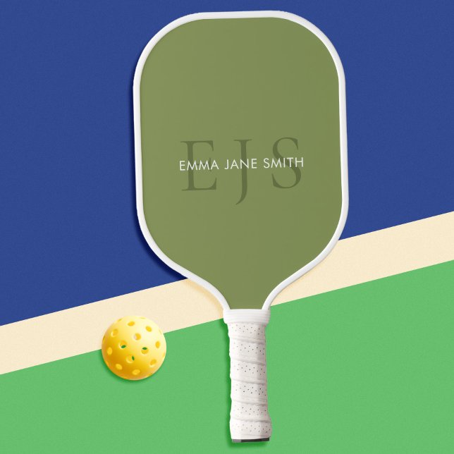 Modern Three Letter Intial Monogram Pickleball Paddle (Creator Uploaded)