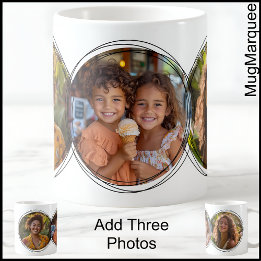 Modern Three Photos Collage White C00 Mum Mother Coffee Mug