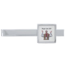 Modern Tie Bar Pope Leo Catholic tie clip for man 