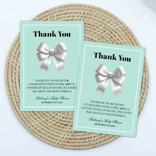 Modern Tiffany Baby Shower Thank you  Enclosure Card
