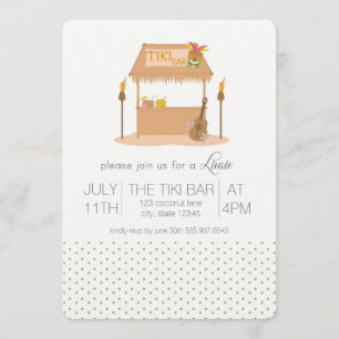 Modern Tiki Bar Luau Invitation