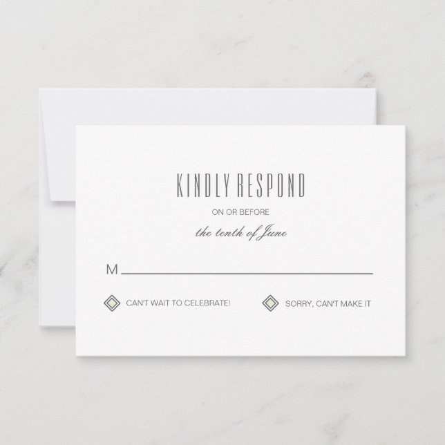 Modern Tiled Pattern Response Card (Front)