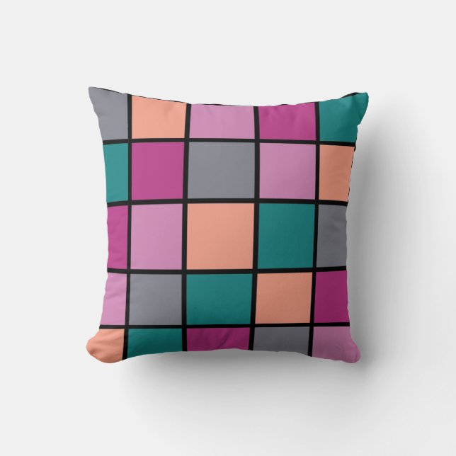 Modern Tiles Pattern 5 Colors Cushion (Front)