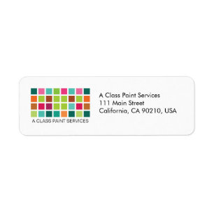 Modern Tiles Series No.24 Return Label Return Address Label