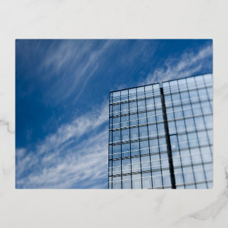 Modern tilt-shift architecture  foil holiday postcard