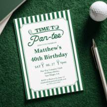 Modern Time to Par-Tee Men's Golf Birthday