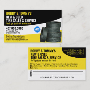 Modern Tire Services Customizable Business Card
