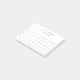 Modern To Do List Blue Checkbox Lined  Post-it Notes