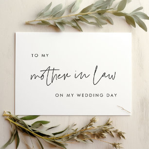Modern To my mother-in-law on my wedding day card