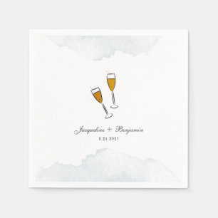 Modern Toast Script Wedding Paper Napkin