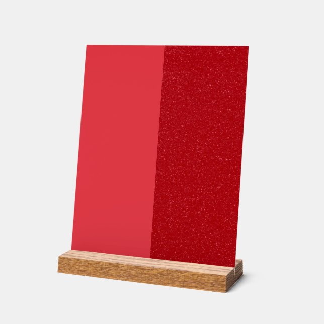 Modern Tomato Red Split Acrylic Sign – Customise (Angle)