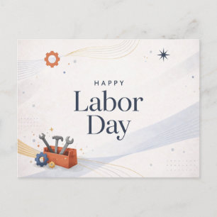 Modern Toolbox Happy Labor Day Holiday Postcard