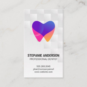 Modern Tooth Logo   Dental  Business Card