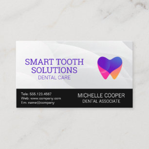 Modern Tooth Logo Dentistry Business Card