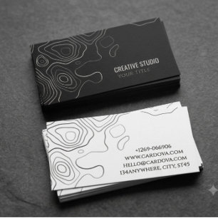 Modern Topographic Creative Business Card Design