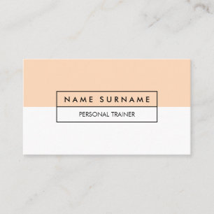 Modern Trainer Clean Pastel Peach Business Card