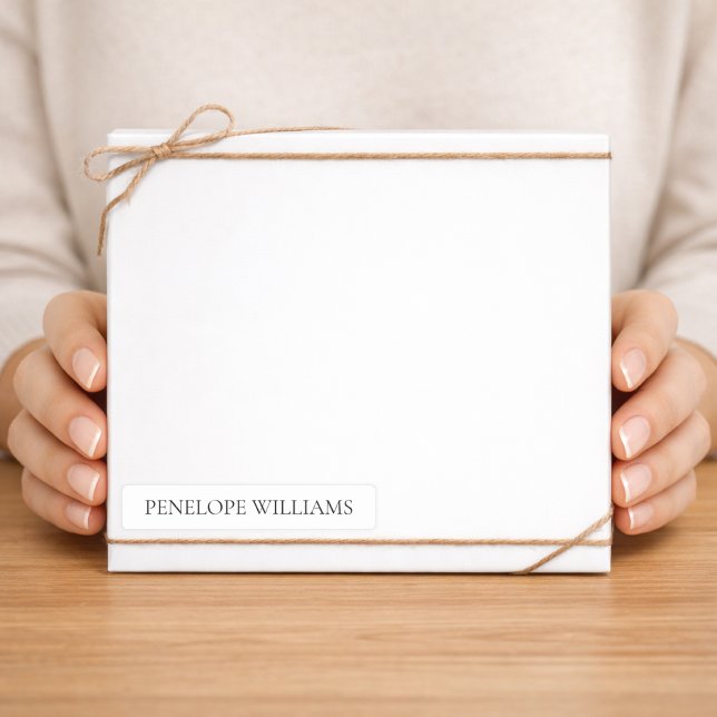 Modern Transparent Business Label – Custom Text (Creator Uploaded)