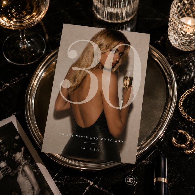 Modern Transparent Number Birthday Invitation (Creator Uploaded)