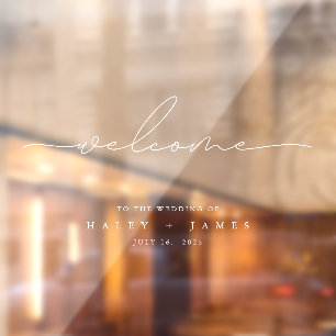 Modern Transparent Wedding Welcome Poster