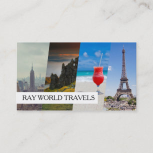 Modern Travel Agency Agent Business Card