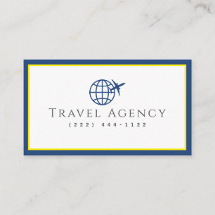 Modern Travel Agency Agent Business Card