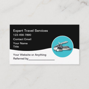 Modern Travel Agent And Advisor Business Card
