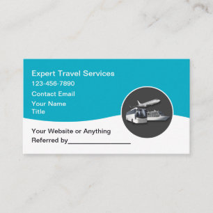 Modern Travel Agent And Advisor Business Card