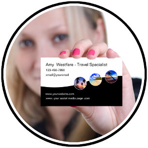Modern Travel Agent Specialist Business Card