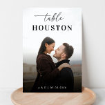 Modern Travel Theme Destination Name Photo Wedding Table Number<br><div class="desc">This stylish table number would be a great addition to your wedding celebration. Easily add your own details by clicking on the "personalise" option. 🌸 PLEASE NOTE: The size of this card is 3.5" x 5". If you’d like a larger size, please contact me before 💖 making your purchase. 📨...</div>