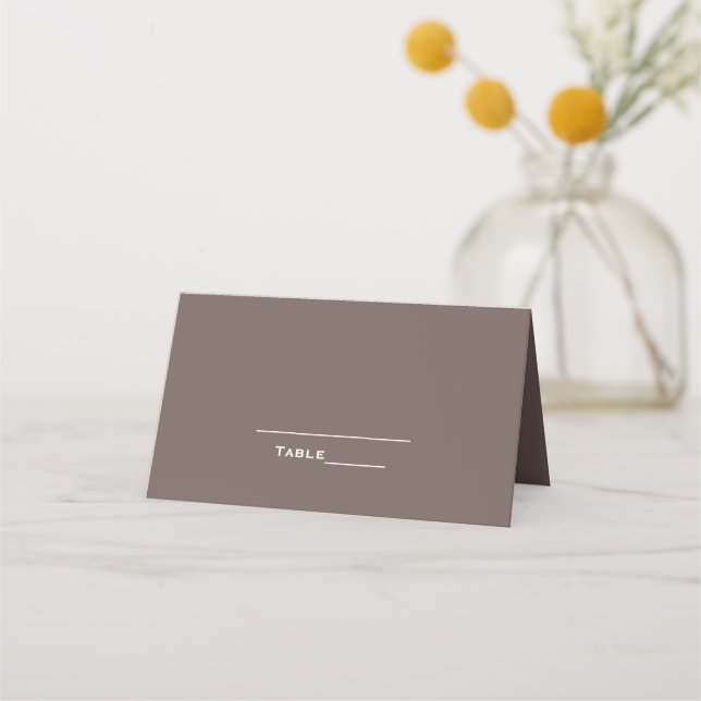 Modern Tree Bark Wedding Place Card (Front)