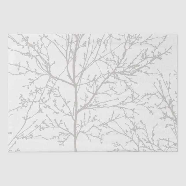 Modern Tree Branches Design Tissue Paper (Front)