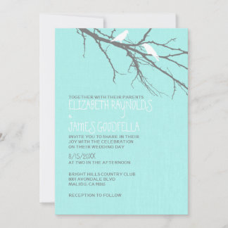 Modern Tree Branches Wedding Invitations