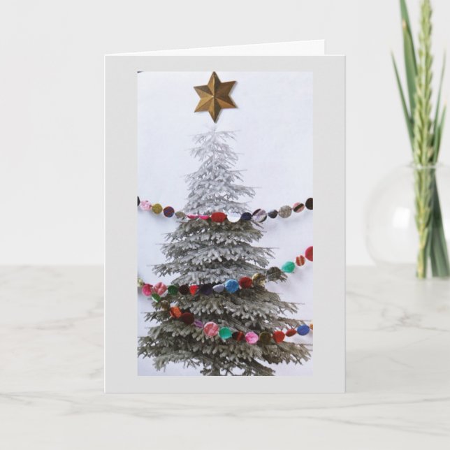 ***MODERN TREE FOR CHRISTMAS WISHES*** CARD (Front)