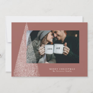 Modern tree Holiday photo card